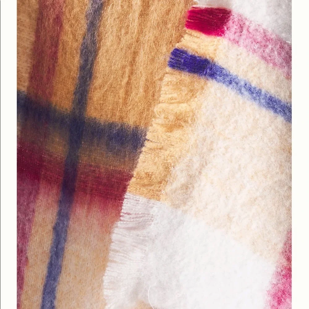 Anthropologie- Bright Stripe Throw Blanket